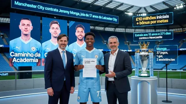 Manchester City contrata Jeremy Monga, joia de 17 anos do Leicester City